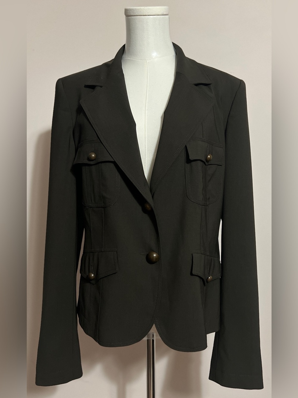 Blu’s Women's Black Military-Inspired Tailored Blazer